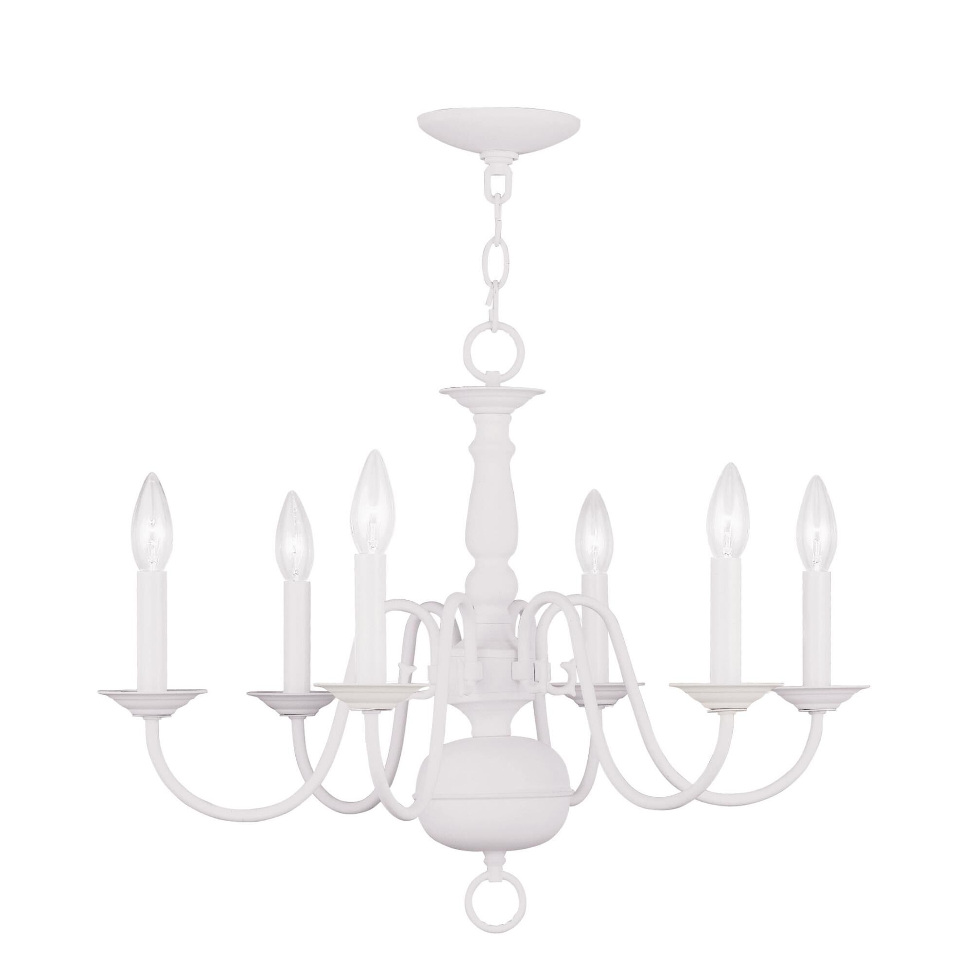 Williamsburgh 24 Inch 6 Light Chandelier by Livex Lighting